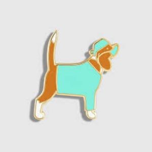 FIGS SCRUBS U _ DOGTOR   V COTERIE ENAMEL PIN